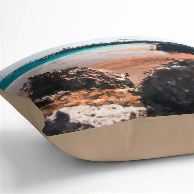 Square Cushion, Stone, 40cm H x 40cm W x 15cm D