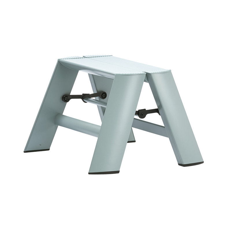 Escabeau léger pliant en aluminium à 1 marche lucano, Menthe poudreuse