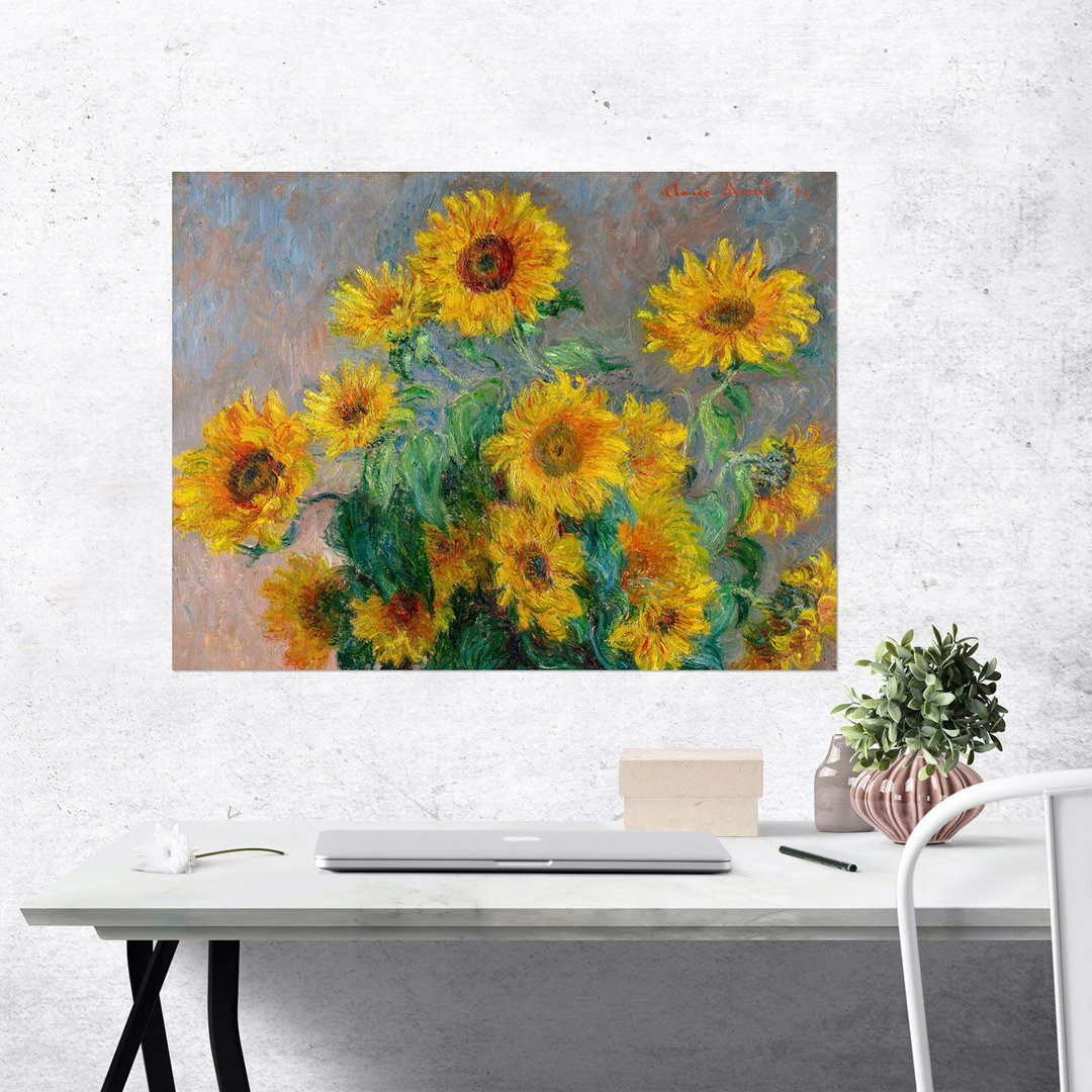 Wandbild Sunflowers (Detail) von Claude Monet