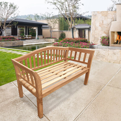 Kanika Teak Wood Patio & Garden Bench by Red Barrel Studio