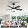 42" 5-Blade Modern Ceiling Fan With Tri-Color LED Light Source, Silent Motor, Remote Controller