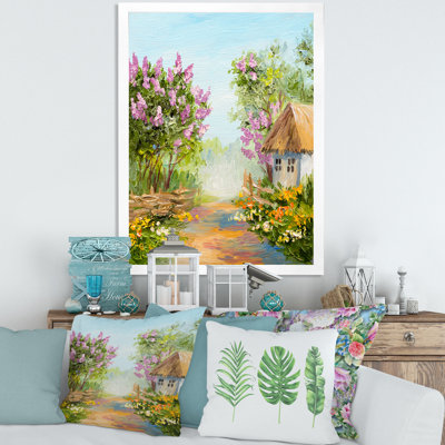«Little House in the Blossoming Forest», peinture sur toile
