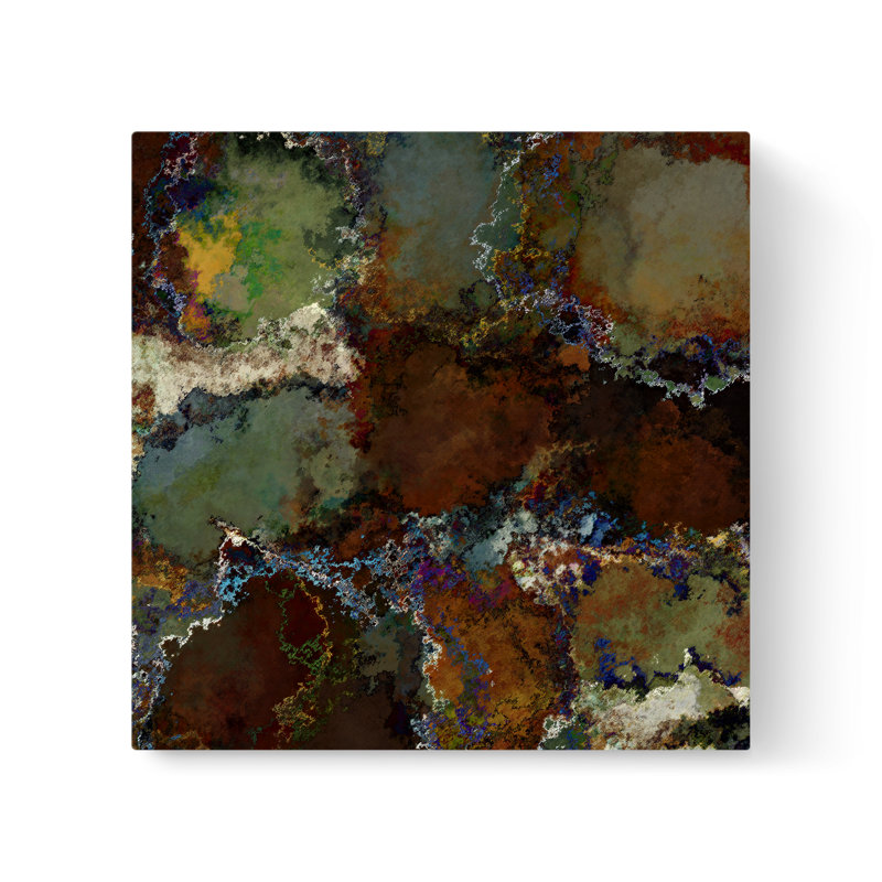 Éléments III - peinture sur toile tendue, H 8 po x l 8 po