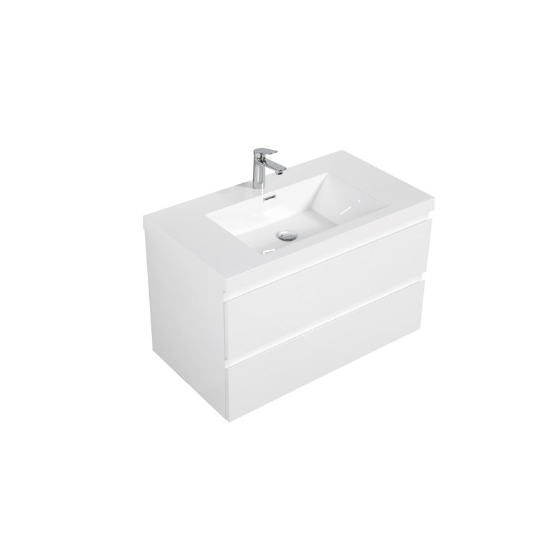 Stylish Floating Bathroom Vanity With Practical Storage And Durable Sink