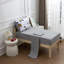 Ensemble de literie pour tout-petits 4 pièces pour bébés garçons, véhicules de camion d'arbre imprimés, comprenant un édredon, un drap plat, un drap-housse et une taie d'oreiller, gris clair