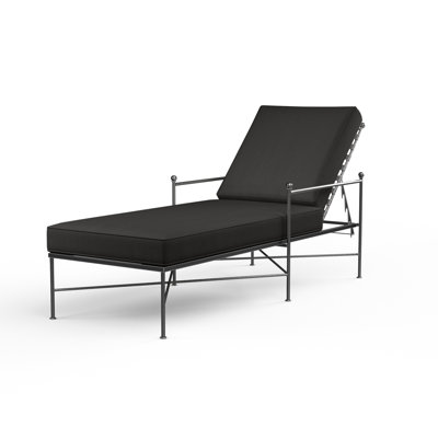 Lucier 80'' Long Reclining Single Chaise with Sunbrella Cushions