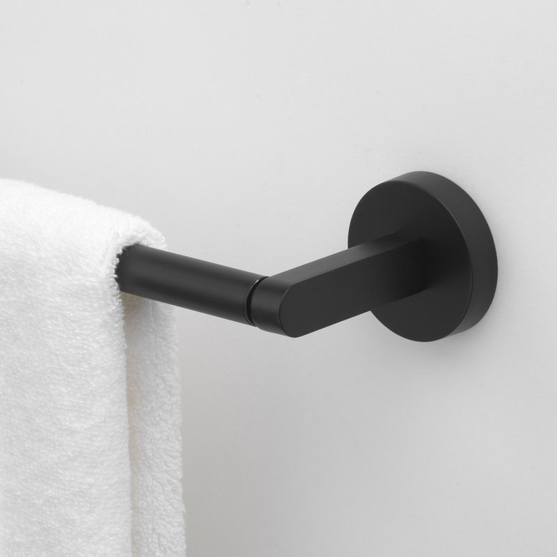 Accessoire de quincaillerie de salle de bain 18 po Avalon, Noir mat, H 3,5 po x L 20 po x P 3,5 po