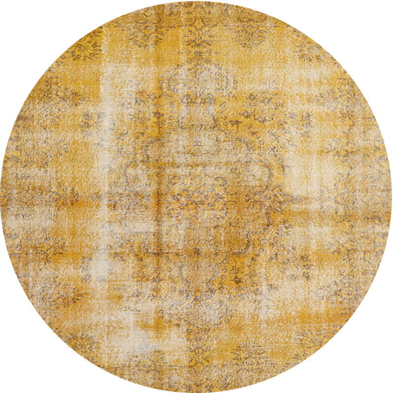Tapis traditionnel lavable à la machine 3760 Akeba, Rond 4 pi