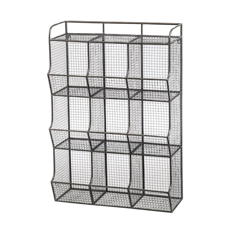 Steelside™ Eleuterio Metal Wall Organizer with Wall Baskets & Reviews