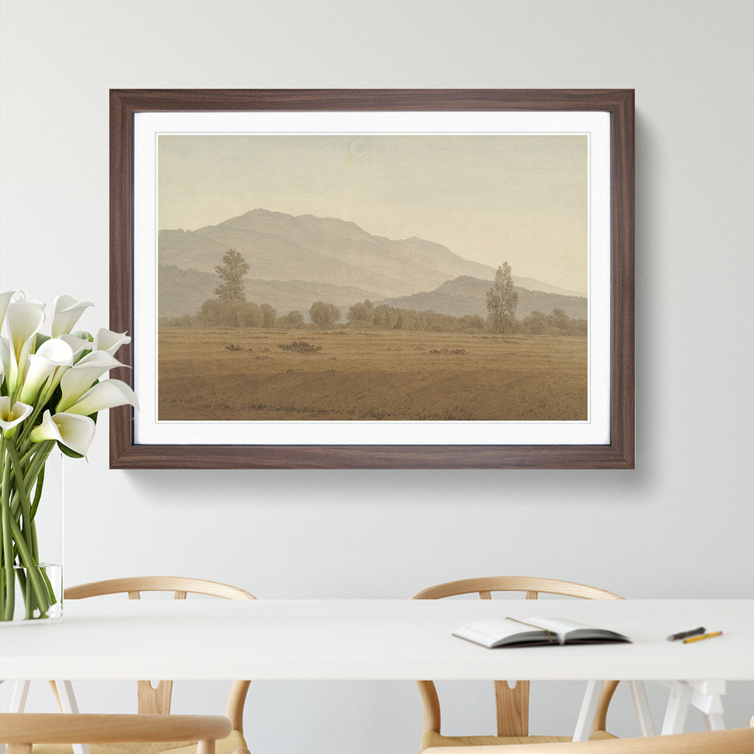 The Riesengebirge Mountains by Caspar David Friedrich - Framed Print