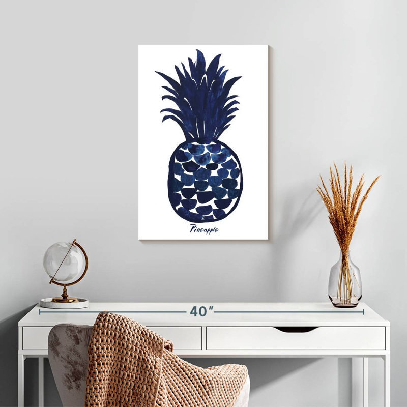 Yarlin Indigo Pineapple, 24" H x 16" W