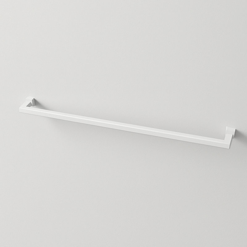 Quadro 1 Wall Mounted Towel Bar, Matte White, 0.88" H x 24.5" L x 3.25" D