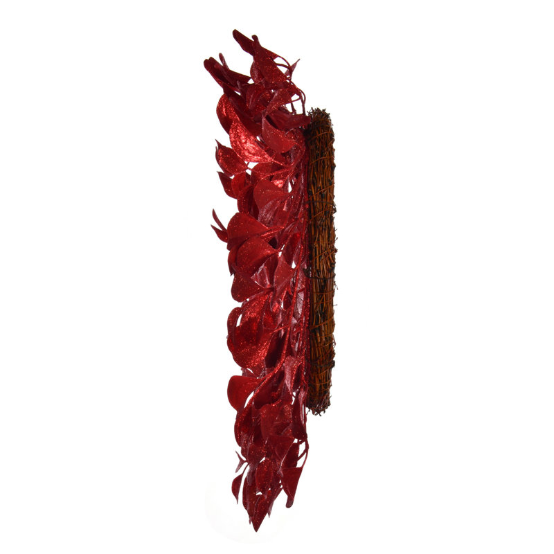 Couronne à paillettes 24 po PVC, Rouge