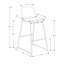 Chaise de bureau, hauteur de bar, debout, bureau d'ordinateur, bureau, aspect cuir brun, métal noir, contemporain, moderne