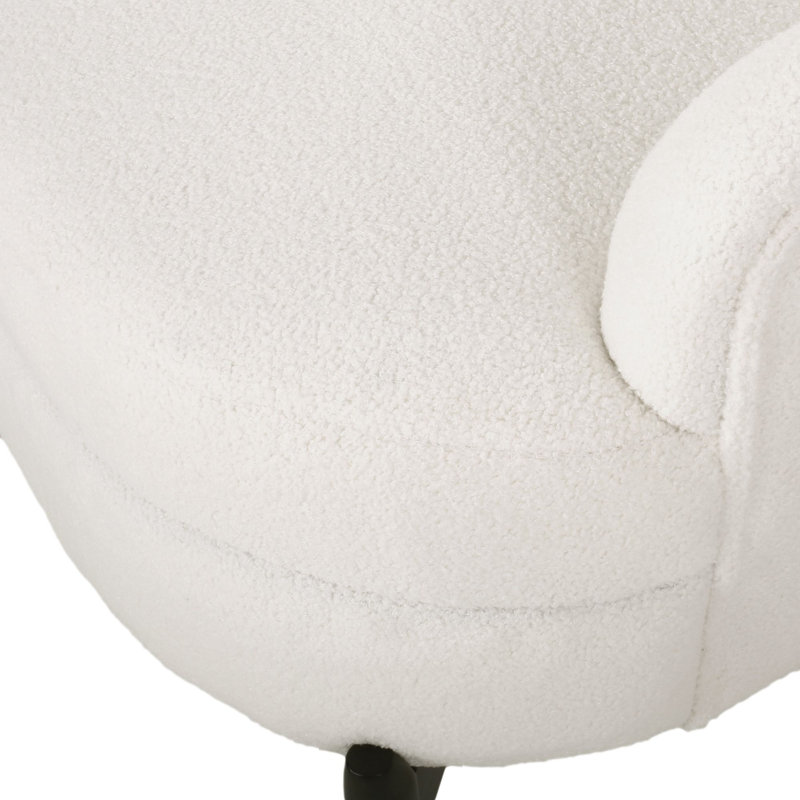 Hannon Upholstered Armchair, White Bouclé Incorrect