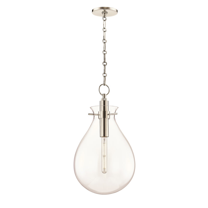 Ivy Pendant by Becki Owens, Polished Nickel, 22.75" H x 12.5" W x 12.5" D