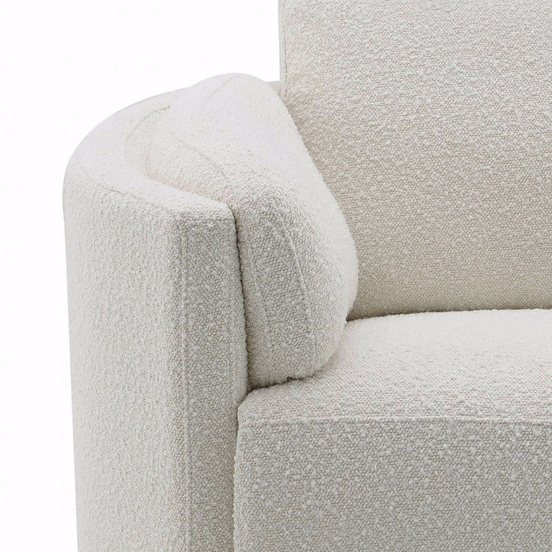 Boucle Glider With Recliner Function With Swivel
