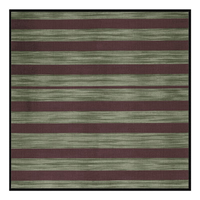 Machine Washable Horizontal Stripes Black Area Rug