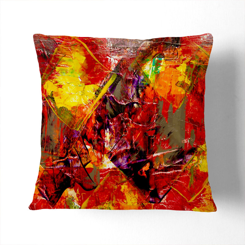 Abstract Square Throw Cushion, 55 x 55 cm, Black