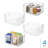 iDesign Stackable Open-Front Storage Bins with Handles for Kitchen and Pantry - Set of 4 - Clear