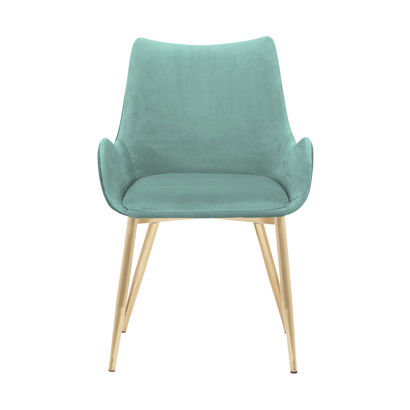 18'' H Upholstered Armchair, Teal