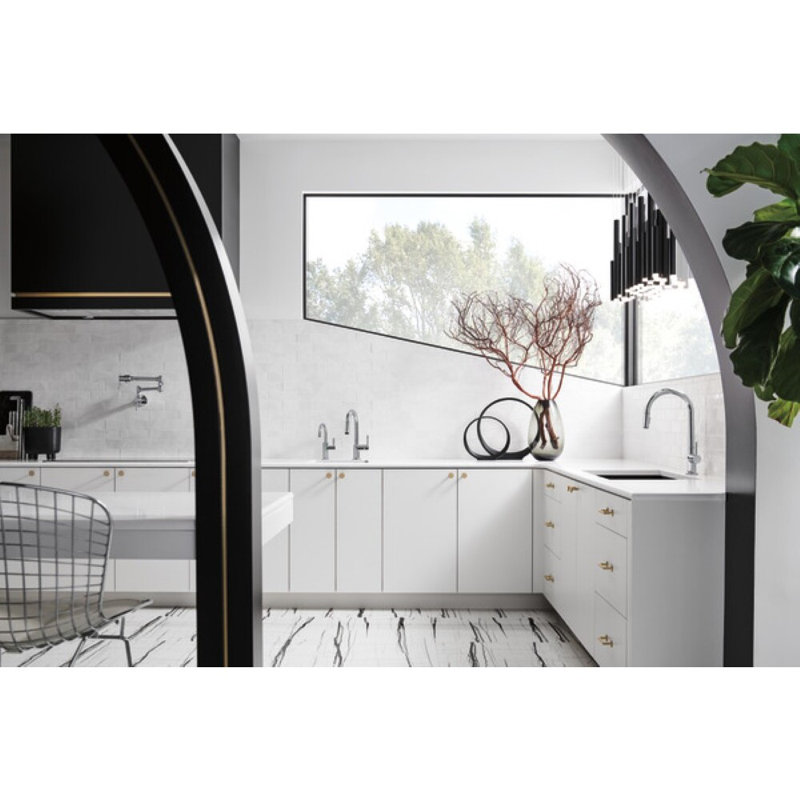 Euro Linear Wall Mount Pot Filler, Chrome