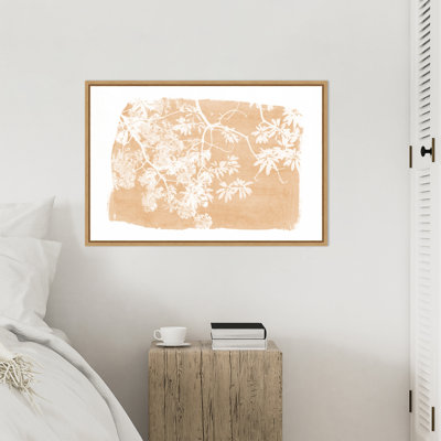 «Orange Tree Foliage Silhouette» par Amini54, reproduction d'art sur toile encadrée