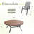 8-Person Round Patio Dining Set With Stackable Textilene Chairs-1815543215