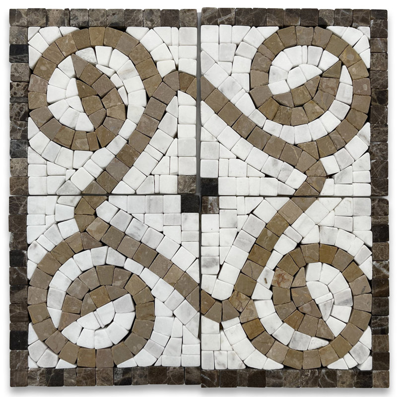 Carrelage mural en mosaïque 4 po x 4 po