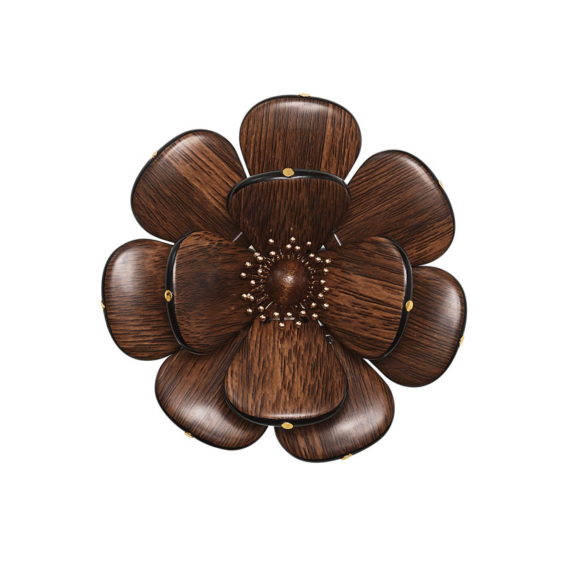 Begonia Napkin Ring, Brown/Gold
