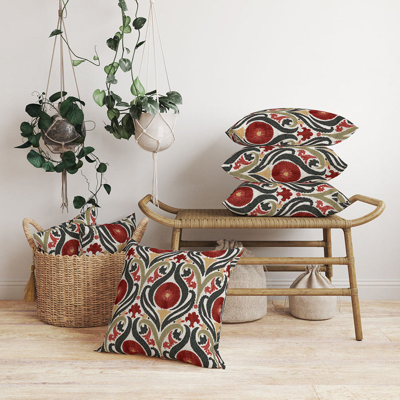 Abbeyshea Captivate Woven Jacquard Fabric By The Yard, Blaze