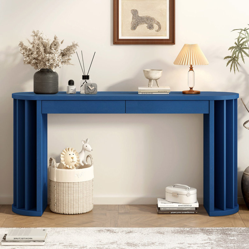 Macdonald 59'' Console Table, Navy Blue