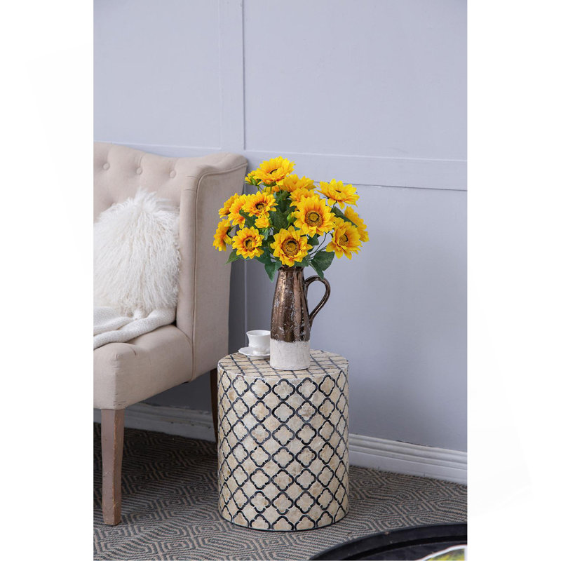 Arbuste de tournesol artificiel 10,2 x 11 x 18,9 po x 9,4, Jaune/vert