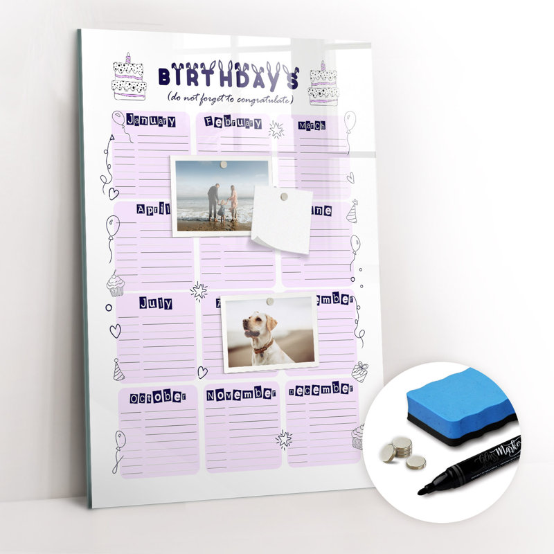 Magnetic Glass Dry Erase Board