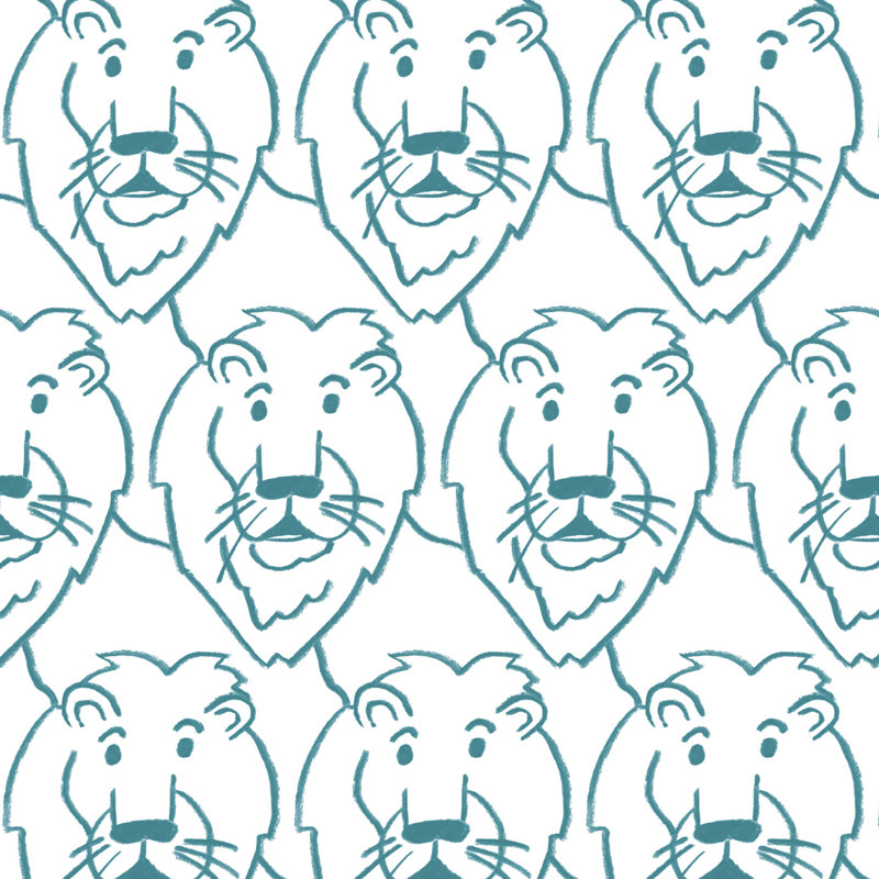 Lions! 10' L x 24" W Peel and Stick Wallpaper Roll, Faux Grasscloth, Non-pasted