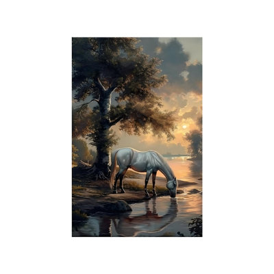 Forest Landscape Unframed Canvas Wall Art 24" X 36"