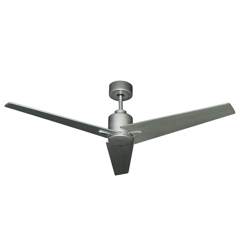 Kayella 52'' Ceiling Fan, Brushed Nickel with Driftwood Blades