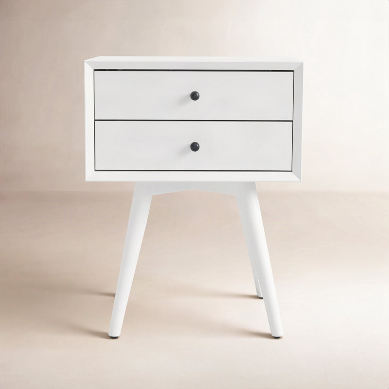 Williams 2-Drawer Mini Nightstand, White