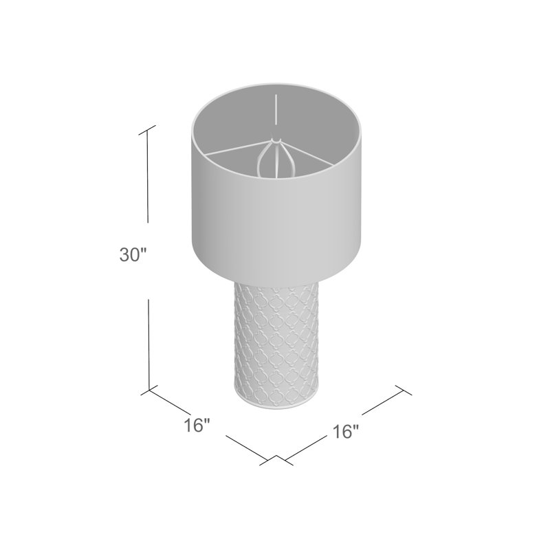 Lampe de table grise 30 po Allaire