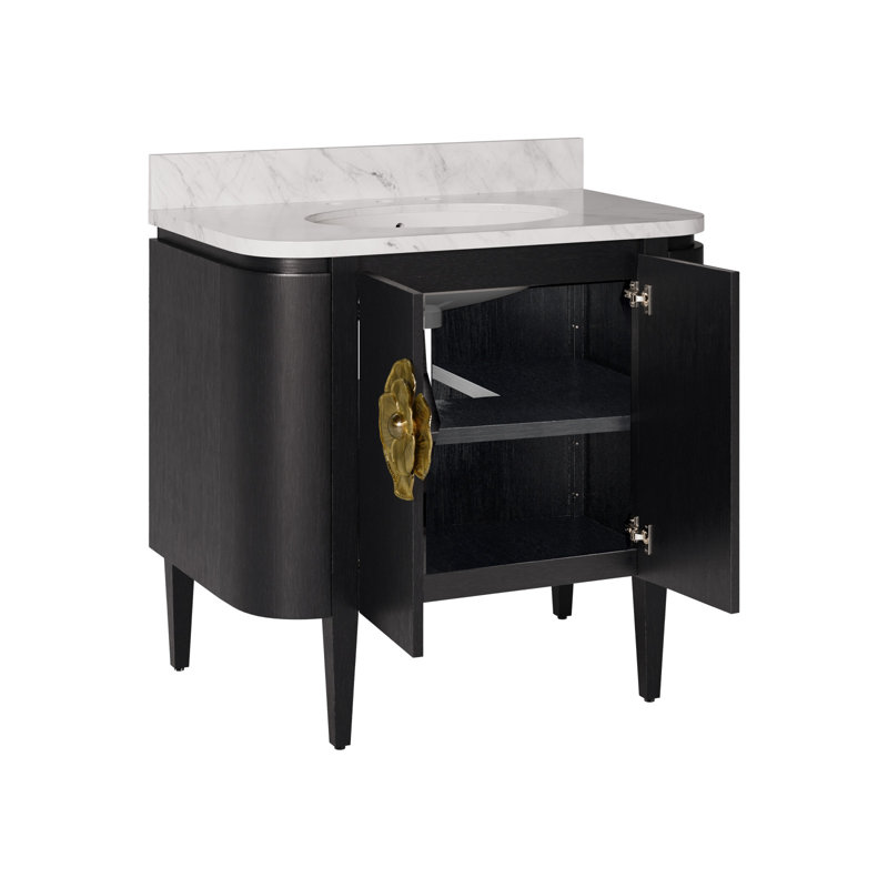 Briallen 36" Vanity with Oval Undermount Sink, Black