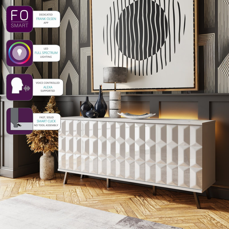 ELEVATE 151cm Sideboard, White