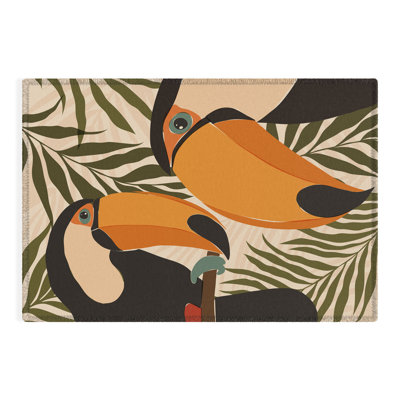 Tapis rectangulaire Sherlyn avec envers antidérapant