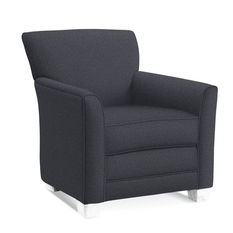 Buckley Armchair, Frost White Finish, Beige Performance Fabric; 0851-73