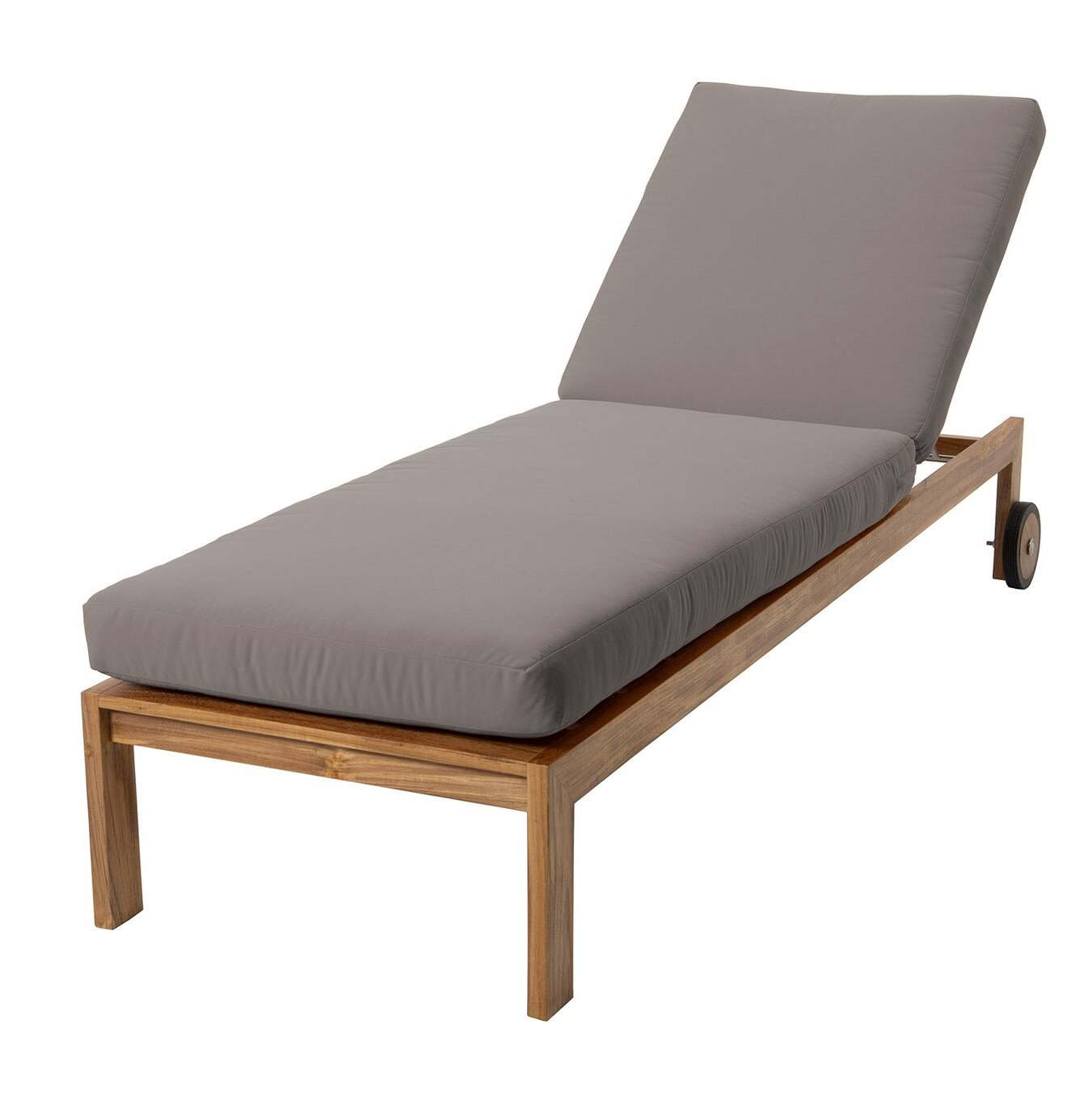 Uvita 25.75'' Outdoor Teak Chaise Lounge Set, Taupe
