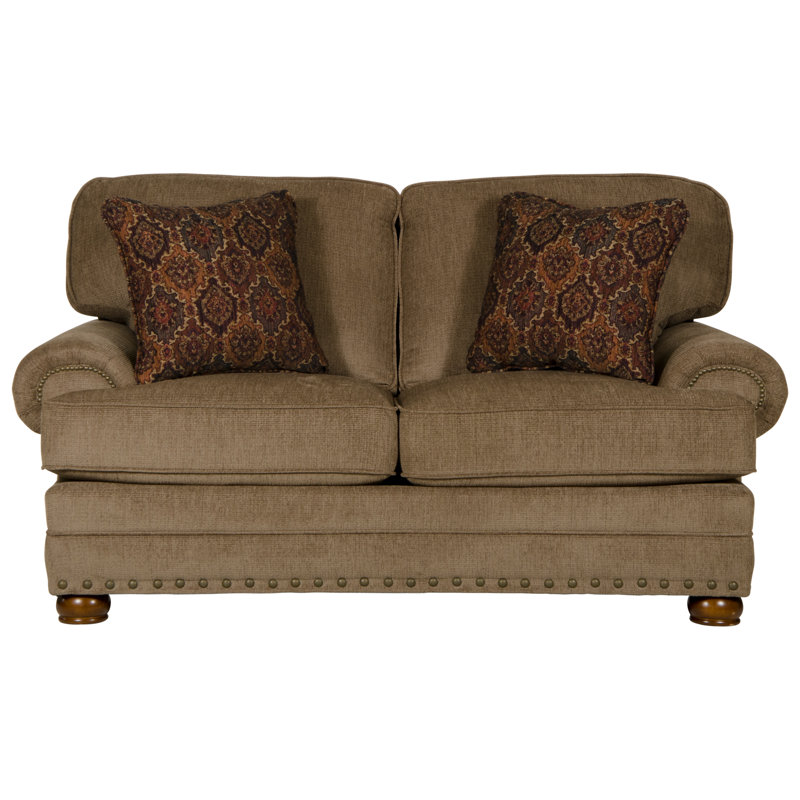 Schantz 70" Recessed Arm Loveseat with Reversible Cushions, Java
