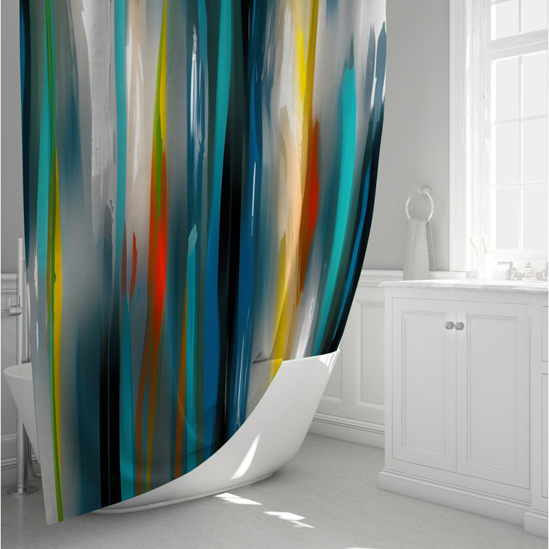 Rideau de douche Cyara, H 72 po x l 70 po, Vibrant Abstract