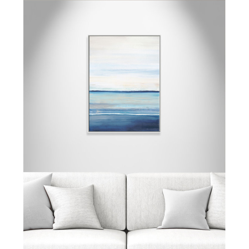 Emmit Distant Whispers - Cadre flottant, reproduction d'art sur toile, Cadre blanc, H 40 po x l 30 po x P 2 po