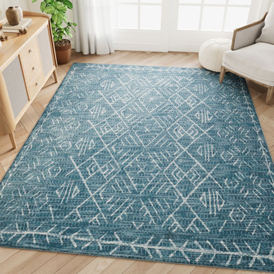 Tapis en coton imitation cachemire antidérapant