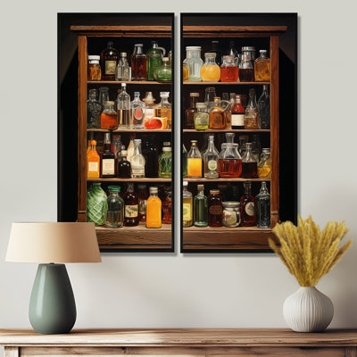 «Vintage Cocktail And Spirits Drink», impressions sur toile de grands cocktails