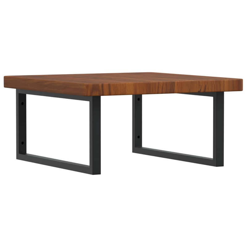 Bronislovas 60cm Solid Wood Bathroom Vanity Top, Dark Oak/Black